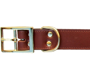 Beau Pets - Leather Collar Studded - Redwood - Agline