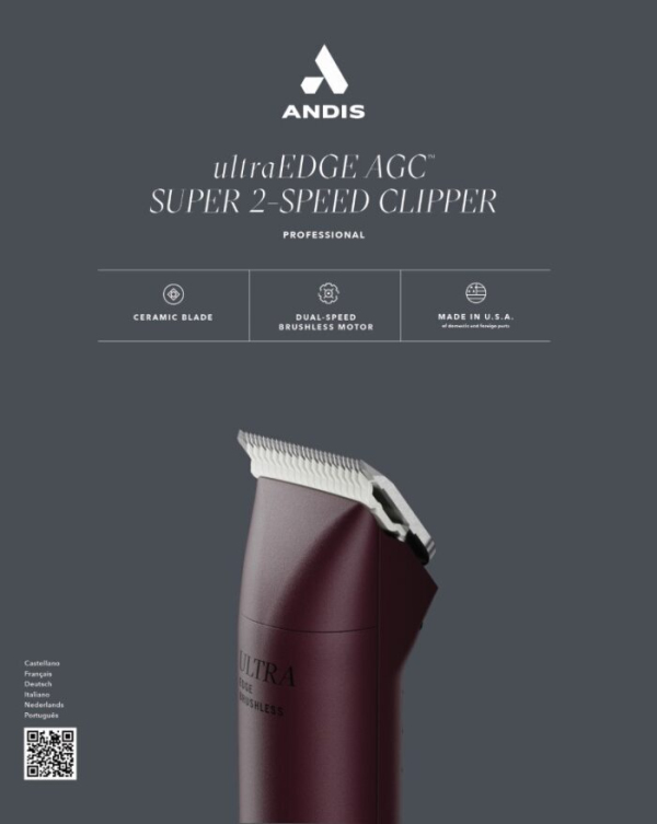 Andis - UltraEdge AGC - Super 2-Speed Clipper - Burgundy - Image 3