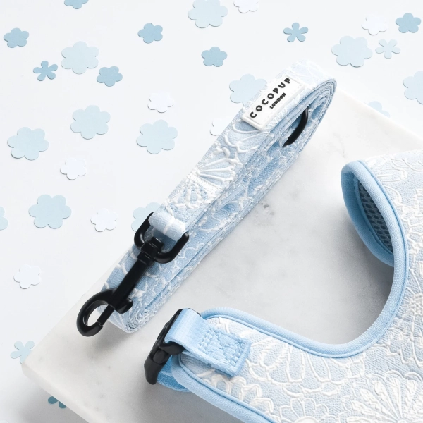 Cocopup London - LUXE Dog Lead - Baby Blue Flower