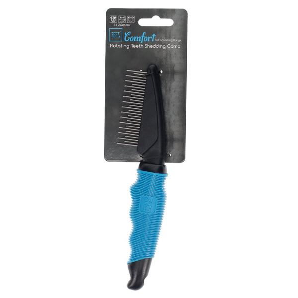 ZeeZ - Comfort - Rotating Teeth Shedding Comb